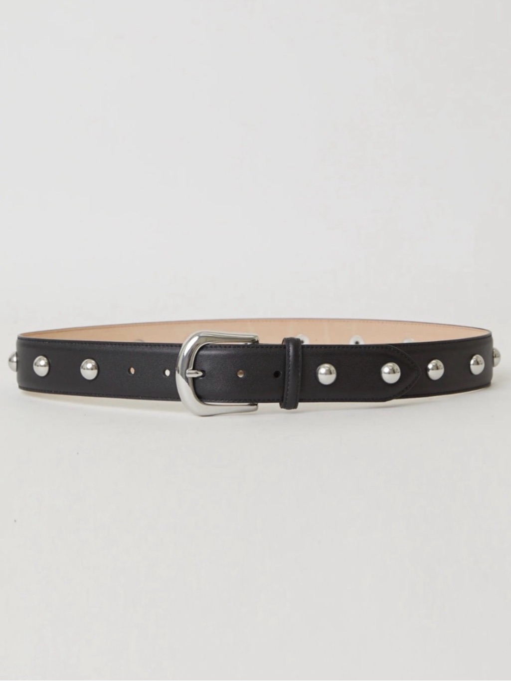 B-Low The Belt Kennedy Moto Leather Studded Belt In Black & Silver